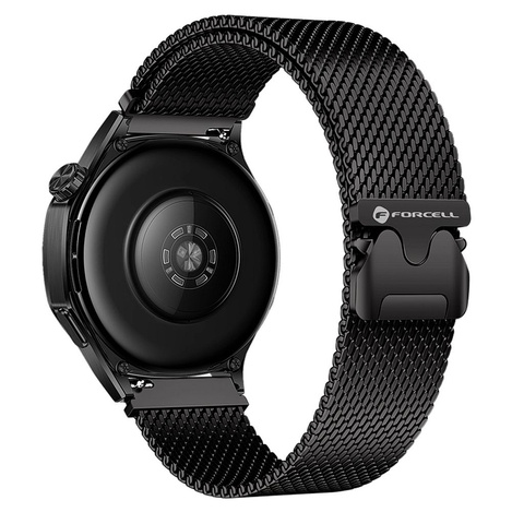 Pasek do Samsung Galaxy Watch Forcell F-Design FS10 stal 20 mm czarny