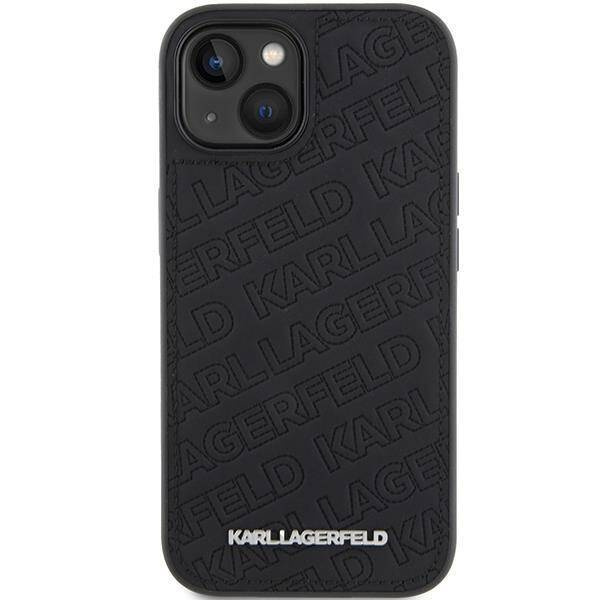 Karl Lagerfeld Quilted K Pattern case for iPhone 15 - black