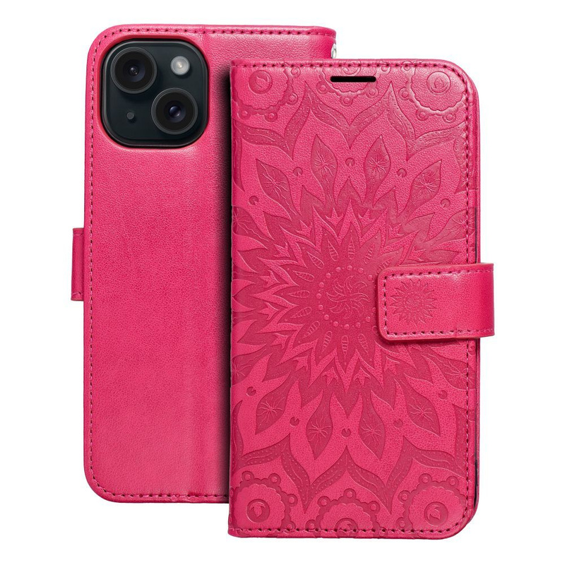 Kabura MEZZO Book do IPHONE 15 mandala magenta