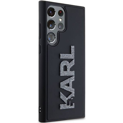 Oryginalne Etui KARL LAGERFELD hardcase 3D Rubber Glitter Logo KLHCS24S3DMBKCK do Samsung Galaxy S24 Ultra czarny