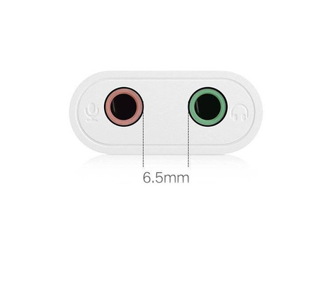 Ugreen zewnętrzna karta dźwiękowa muzyczna adapter USB - 3,5 mm mini jack 15 cm biały (US205 30143)