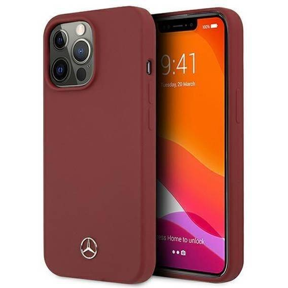 Mercedes MEHCP13XSILRE iPhone 13 Pro Max 6,7 &quot;rot / rote Hardcase-Silikonlinie