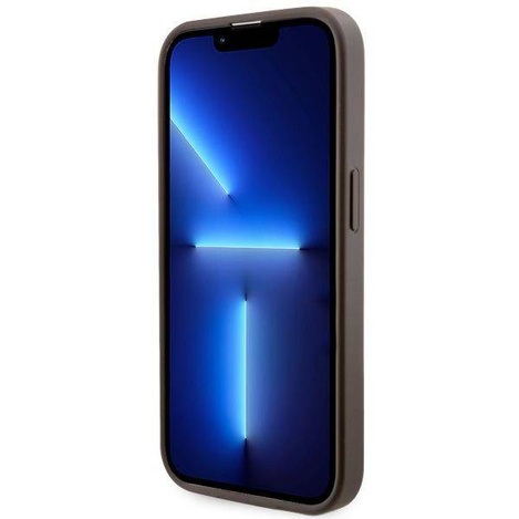 Guess GUHMP14LHGCFSEW iPhone 14 Pro 6,1" braun/braune Hartschale GCube Stripes MagSafe