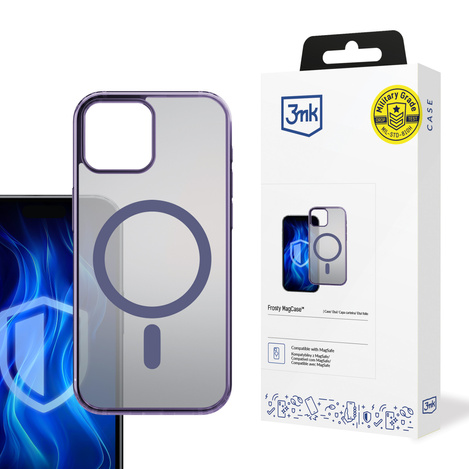 3MK Frosty MagCase iPhone 15 fioletowy/purple