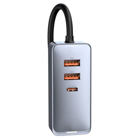 ŁAD SAM BASEUS SHARE TOGETHER 2xUSB 2xUSB-C 120W Z PRZEDŁUŻACZEM SZARA/GREY