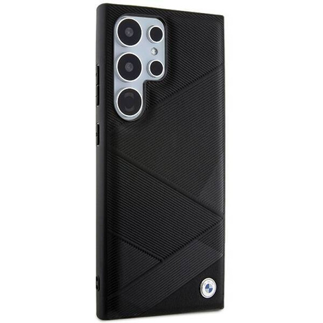 BMW BMHCS24L23RCGPK S24 Ultra S928 black/black hardcase Signature Leather Crossing Lines Pattern