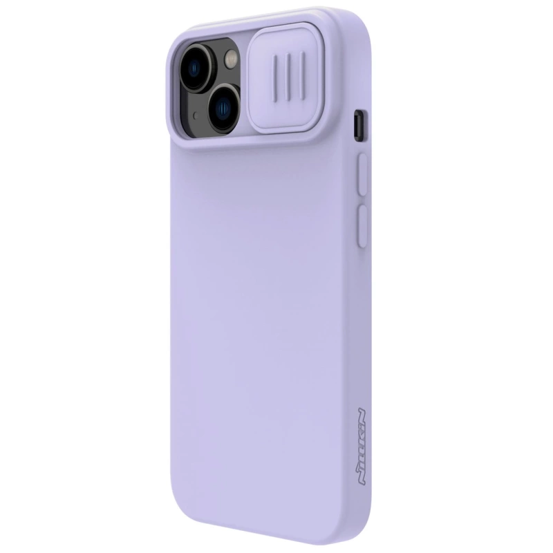 Nillkin CamShield Silky Silikonhülle iPhone 14 Plus Hülle mit Kameraschutz Lila