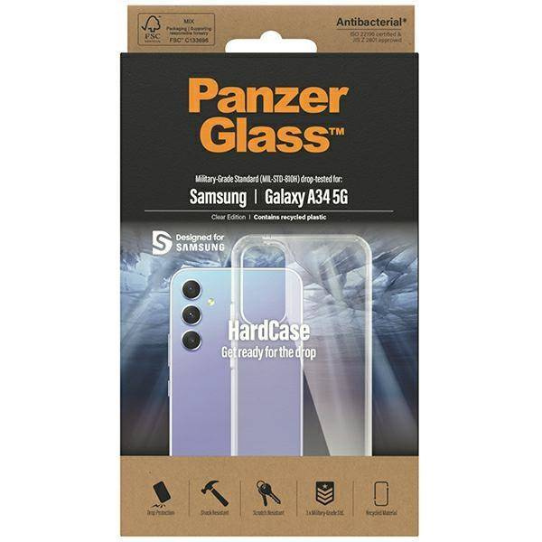 Etui SAMSUNG GALAXY A34 5G PanzerGlass HardCase Antibacterial Military transparentne