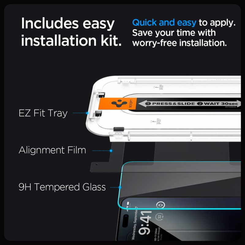 SPIGEN GLAS.TR EZ FIT IPHONE 15 PRO CLEAR 2-PACK