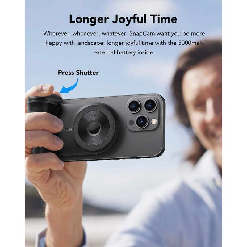 Bateria zewnętrzna (Powerbank) VEGER Tourist - 5 000mAh kompatybilny z MagSafe QC3.0 PD 20W czarny (W0569)