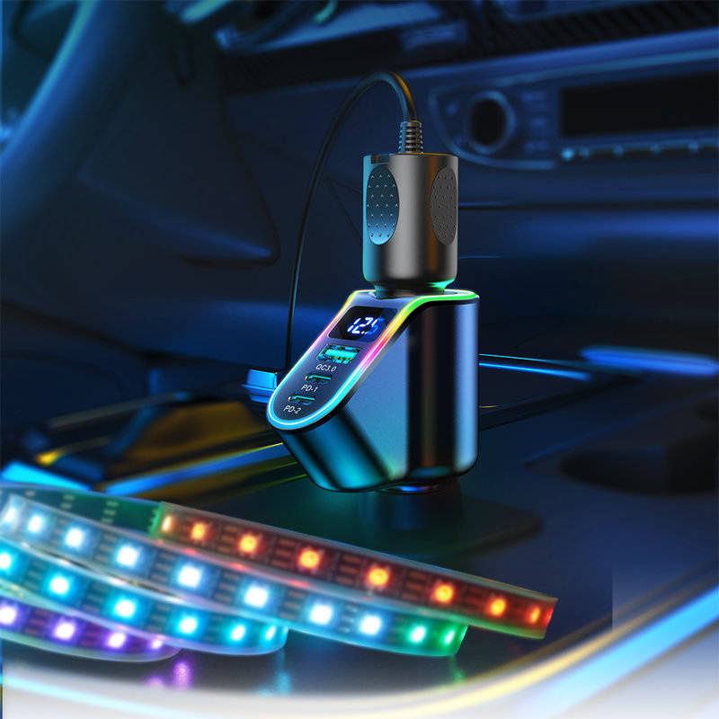 Joyroom fast car charger 4in1 USB-A QC3.0 / 2xUSB-C PD 150W black (JR-CL21)