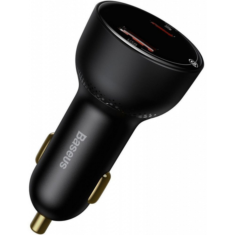 Baseus Superme szybka ładowarka samochodowa USB / USB Typ C 100W PPS Quick Charge Power Delivery czarny (CCZX-01)