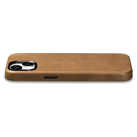 iCarer Oil Wax Premium Leather Case iPhone 14 Magnetic Leather Case with MagSafe Brown (WMI14220701-TN)