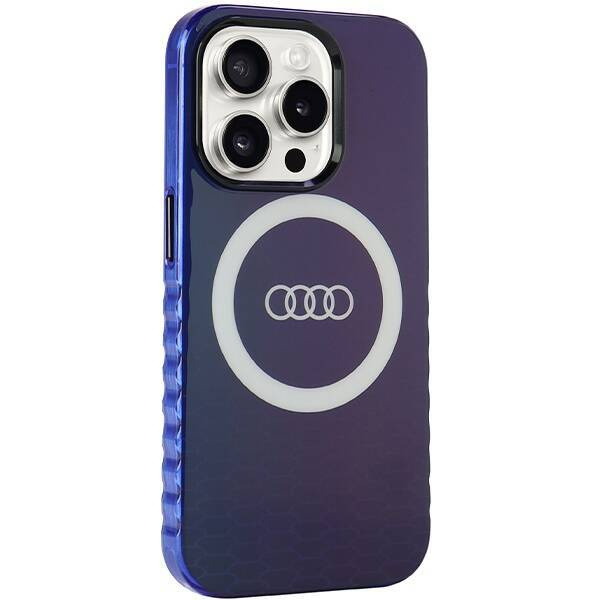 Audi IML Big Logo MagSafe Case iPhone 15 Pro 6.1" niebieski/navy blue hardcase AU-IMLMIP15P-Q5/D2-BE
