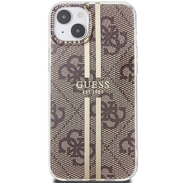 Oryginalne Etui GUESS Hardcase GUHCP15MH4PSEGW do iPhone 15 Plus (4G Gold  Stripe / brązowy)