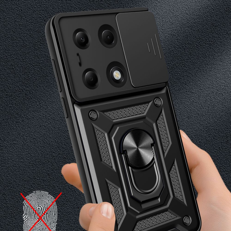 Tech-Protect CamShield Pro Hülle für Xiaomi Redmi Note 13 Pro 4G / LTE / Poco M6 Pro 4G / LTE – Schwarz