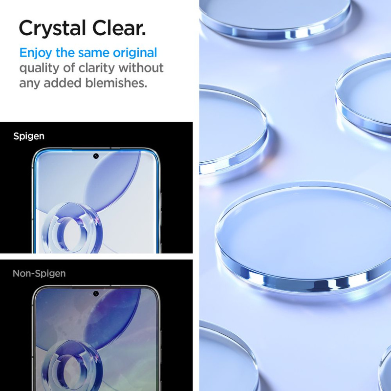GEHÄRTETES GLAS Spigen GLAS.TR „EZ FIT“ 2ER-PACK GALAXY S23+ PLUS KLAR