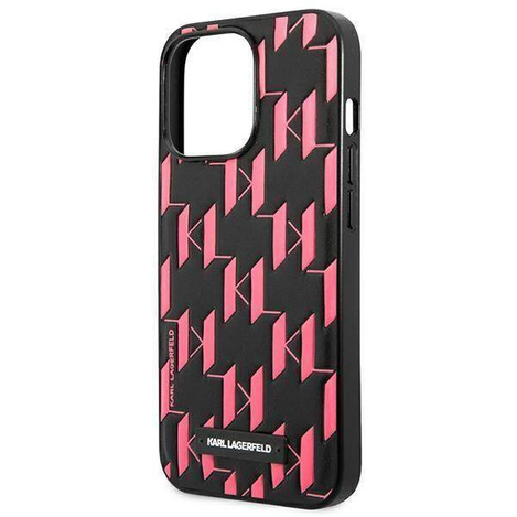 Original Case IPHONE 13 PRO MAX Karl Lagerfeld Hardcase Monogram Plaque (KLHCP13XMNMP1P) pink