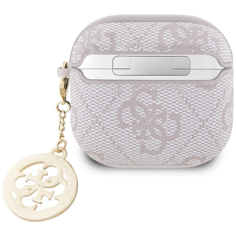 GUESS futerał do APPLE AirPods 4 GUA4P4E4CDP (PU 4G W/ Strass Charm) różowy