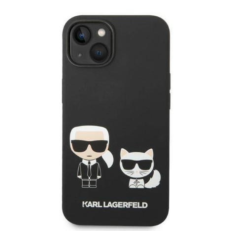 Karl Lagerfeld KLHMP14MSSKCK iPhone 14 Plus 6.7&quot; Hardcase schwarz / schwarz Liquid Silicone Karl &amp; Choupette Magsafe