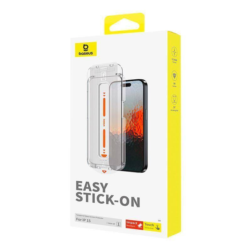 Tempered Glass 5D APPLE IPHONE 15 Baseus Sapphire Glass black