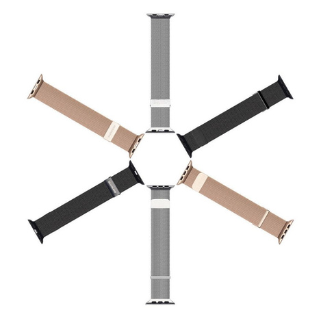 Pasek do APPLE WATCH 38 / 40 / 41 MM Dux Ducis Strap Milanese srebrne