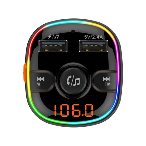 Transmiter FM MP3 z bluetooth 5.0 + czytnik kart pamieci + 2xUSB QC3.0 BC52L