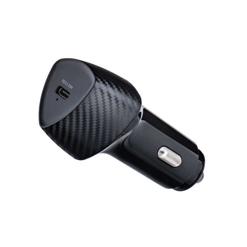 FORCELL CARBON ładowarka samochodowa Typ C 3.0 PD20W CC50-1C  (Total 20W) + kabel do Typ C PD60W