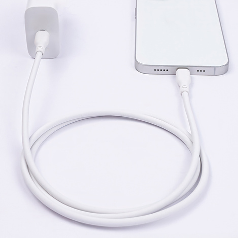 Maxlife kabel MFi MXUC-10 USB-C - Lightning 1,0 m 27W biały