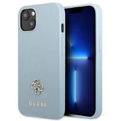 Original Case IPHONE 13 Guess Hardcase Saffiano 4G Small Metal Logo (GUHCP13MPS4MB) blue