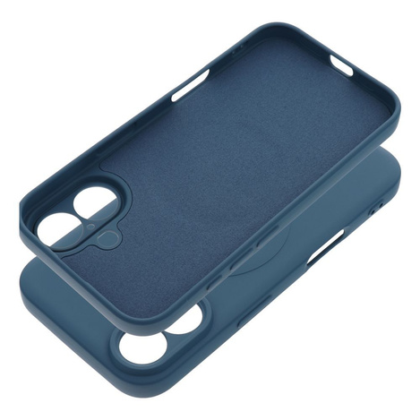Futerał SILICONE MAG COVER kompatybilny z MagSafe do IPHONE 16 niebieski