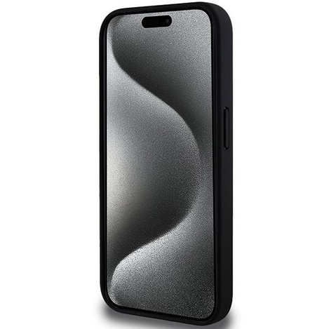 BMW Perforierte Tricolor Line Hülle für iPhone 15 Pro Max – Schwarz