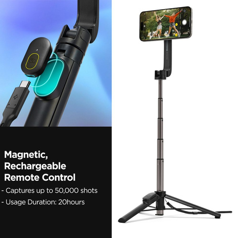 Spigen Selfiestick S571W MagSafe Tripod   Bluetooth czarny/black AMP07656