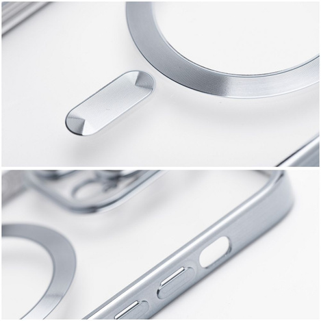 Futerał Electro Mag Cover kompatybilny z MagSafe do IPHONE 12 PRO MAX srebrny