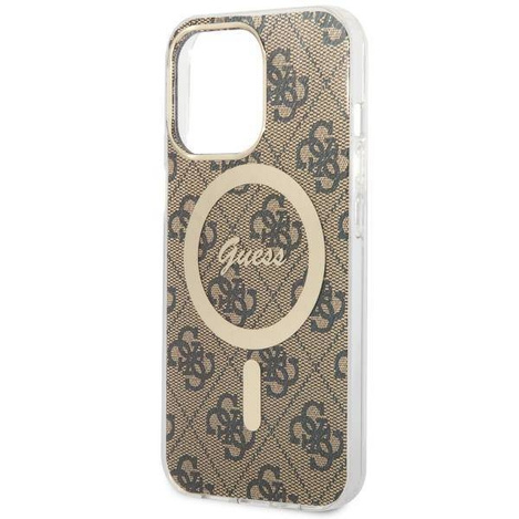 Guess GUHMP13LH4STW iPhone 13 Pro / 13 6.1" Braun/Braun Hardcase 4G MagSafe
