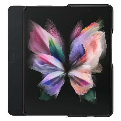 Samsung Leather Flip Cover Pouch Case for Samsung Galaxy Z Fold 3 Flip Cover Stand Black (EF-FF926LBEGWW)