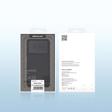 Xiaomi Redmi Note 12 Turbo / Xiaomi Poco F5 Armor Case mit Kameraabdeckung Nillkin CamShield Pro Case – Schwarz