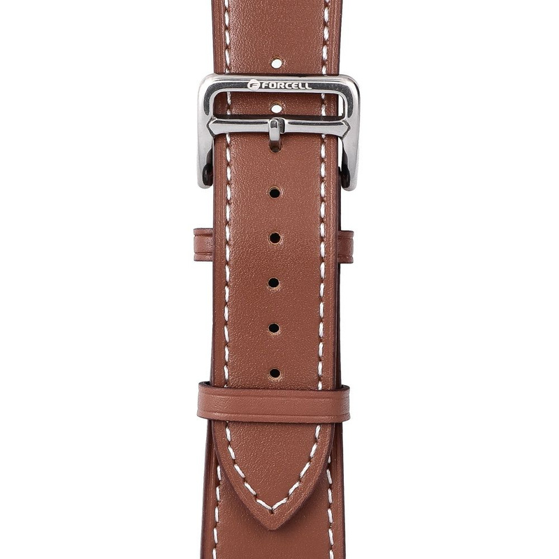 Pasek do Apple Watch Forcell F-Design FA20 magnetyczny skóra ekologiczna 42 / 44 / 45 / 49 mm brązowy