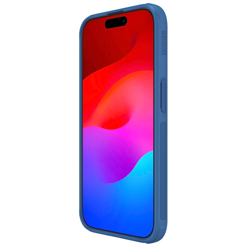 Nillkin Super Frosted Shield Pro verstärkte Hülle für iPhone 15 Pro – blau