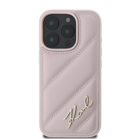 Karl Lagerfeld KLHCP16LPQDSMGP iPhone 16 Pro 6.3" różowy/pink hardcase Quilted Signature