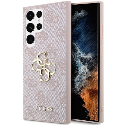 Guess 4G Big Metal Logo - Etui Samsung Galaxy S23 Ultra (różowy)