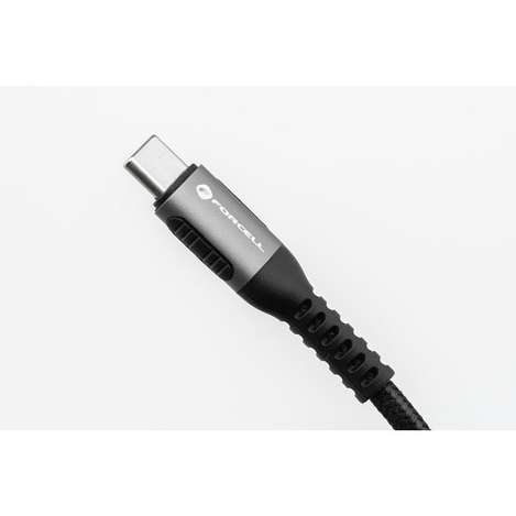 Kabel USB C do USB C Forcell F-Energy QC4.0 PD 5A 240W Cafule 0,25 m C263 czarny