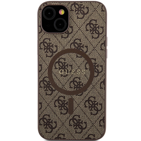 Oryginalne Etui GUESS Hardcase GUHMP14SG4GFRW do iPhone 14 (Kompatybilny z Magsafe / 4G Ring classic logo / brązowy)