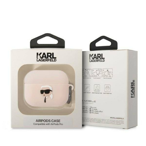 Karl Lagerfeld Silicone NFT Karl Head 3D - Etui AirPods Pro (różowy)
