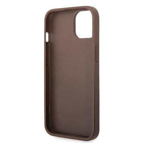 Guess GUHCP15S4GMGBR iPhone 15 6,1&quot; braun/braunes Hardcase 4G Big Metal Logo