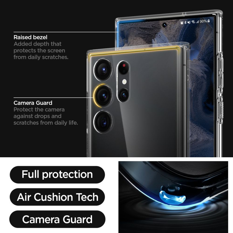 Spigen ULTRA HYBRID GALAXY S23 ULTRA KRISTALLKLAR