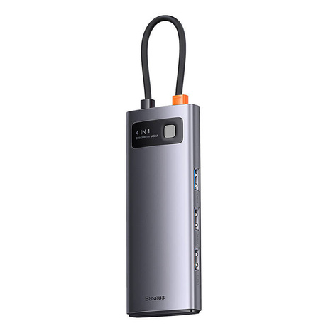 Baseus Metal Gleam Series 4 in 1 HUB Dockingstation USB Typ C – 4 x USB 3.2 Gen. 1 (WKWG070013)