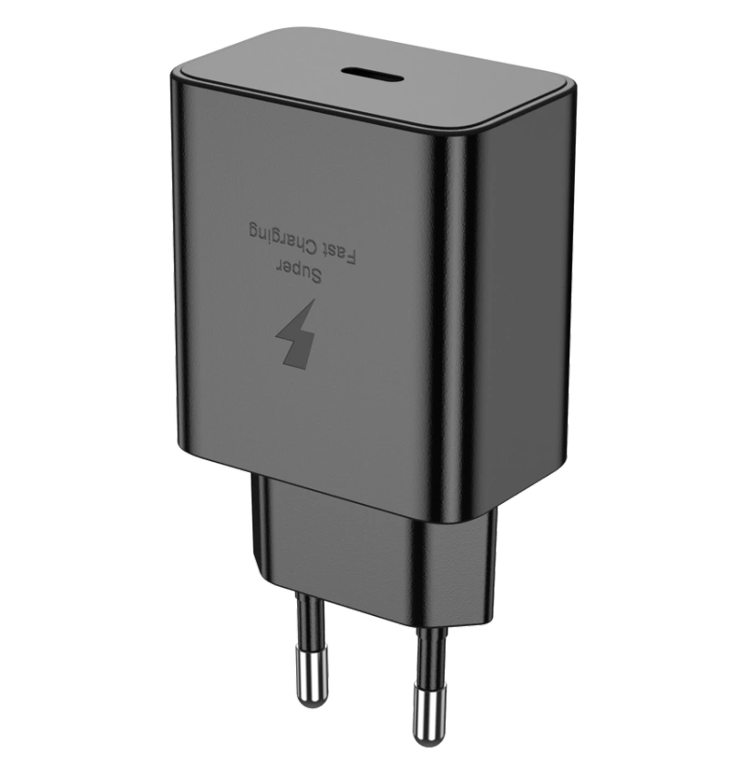 JELLICO wall charger EU45 GaN PD 45W 1xUSB-C + cable USB-C - USB-C Black