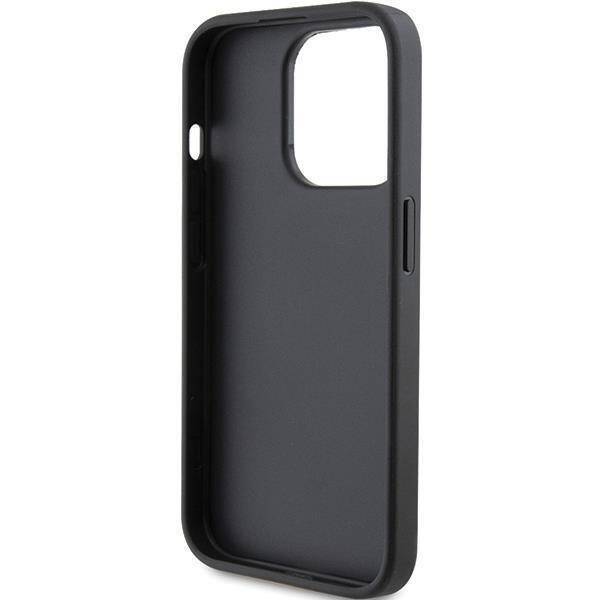 Etui Karl Lagerfeld Saffiano Cardslot Karl&Choupette Metal Pin do iPhone 15 Pro - czarne
