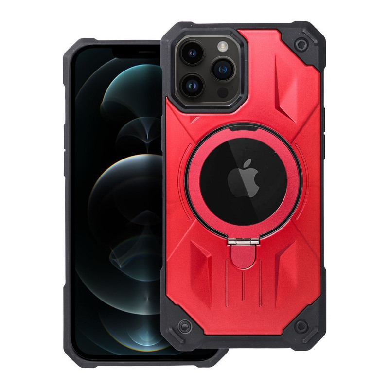 Futerał Armor Mag Cover kompatybilny z MagSafe do IPHONE 12 PRO MAX czerwony